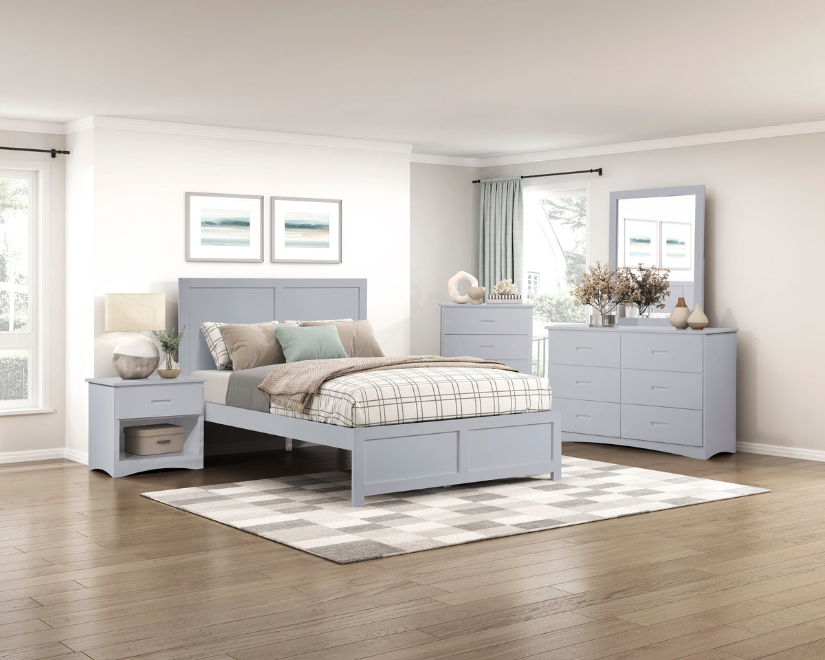 Orion Gray 5-Drawer Chest - Ornate Home
