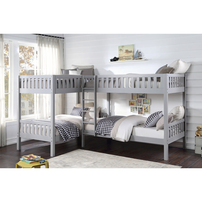 Orion Gray Corner Bunk Bed - Ornate Home