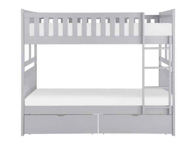 Orion Gray Full/Full Bunk Bed - Ornate Home