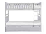 Orion Gray Full/Full Bunk Bed with Twin Trundle - Ornate Home