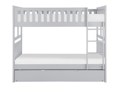 Orion Gray Full/Full Bunk Bed with Twin Trundle - Ornate Home