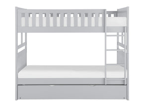 Orion Gray Full/Full Bunk Bed with Twin Trundle - Ornate Home