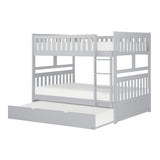 Orion Gray Full/Full Bunk Bed with Twin Trundle - Ornate Home