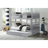 Orion Gray Full/Full Bunk Bed with Twin Trundle - Ornate Home