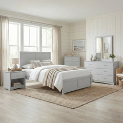 Orion Gray Full Platform Bed - Ornate Home