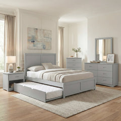 Orion Gray Full Platform Bed - Ornate Home
