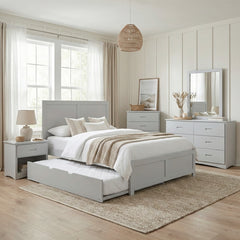 Orion Gray Full Platform Bed - Ornate Home