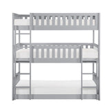 Orion Gray Triple Bunk Bed - Ornate Home