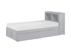 Orion Gray Twin Bookcase Bed - Ornate Home