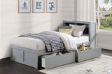 Orion Gray Twin Bookcase Bed - Ornate Home