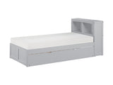 Orion Gray Twin Bookcase Bed with Trundle - Ornate Home