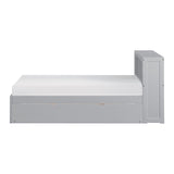 Orion Gray Twin Bookcase Bed with Trundle - Ornate Home