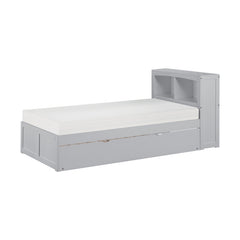 Orion Gray Twin Bookcase Bed with Trundle - Ornate Home