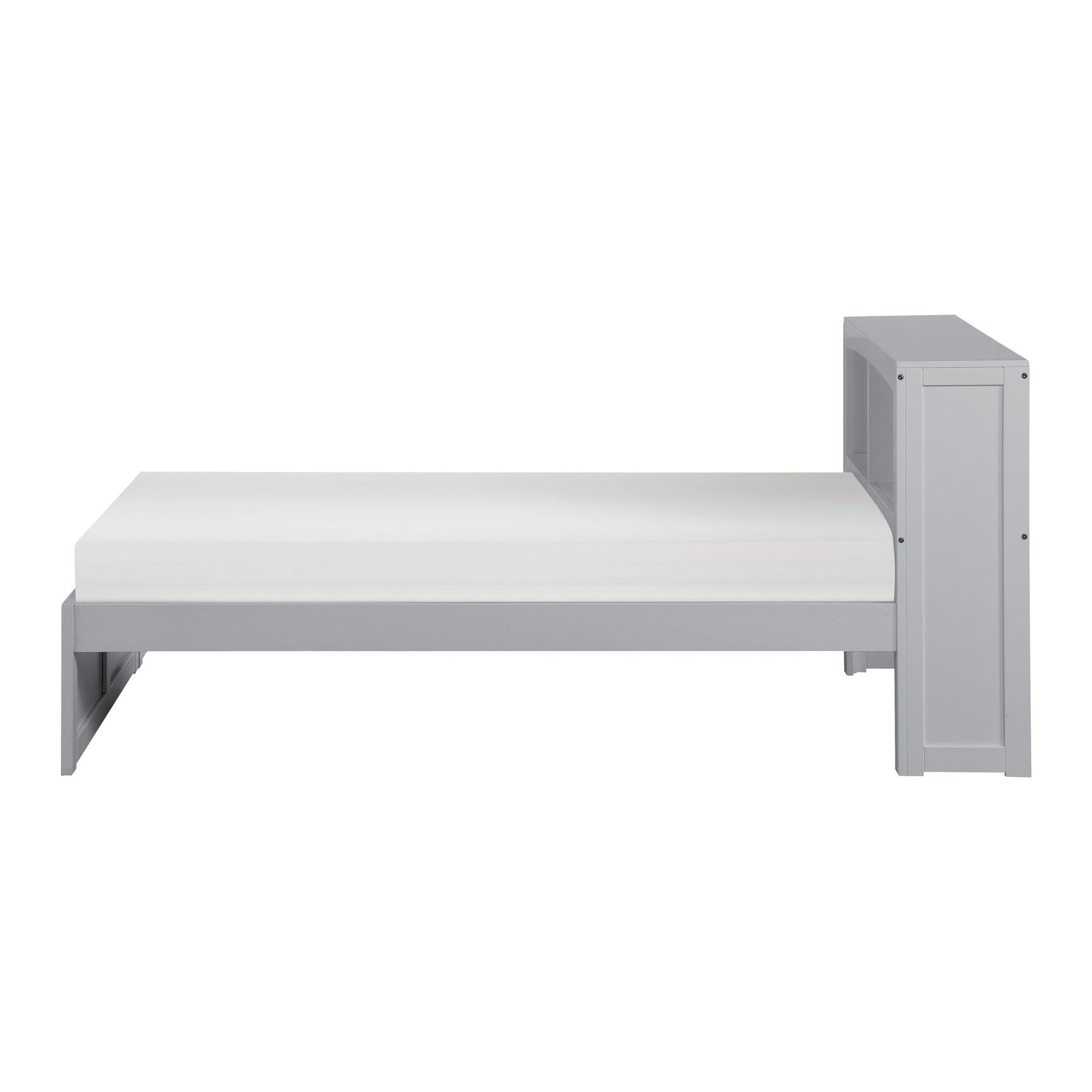 Orion Gray Twin Bookcase Platform Bed - Ornate Home