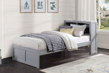 Orion Gray Twin Bookcase Platform Bed - Ornate Home