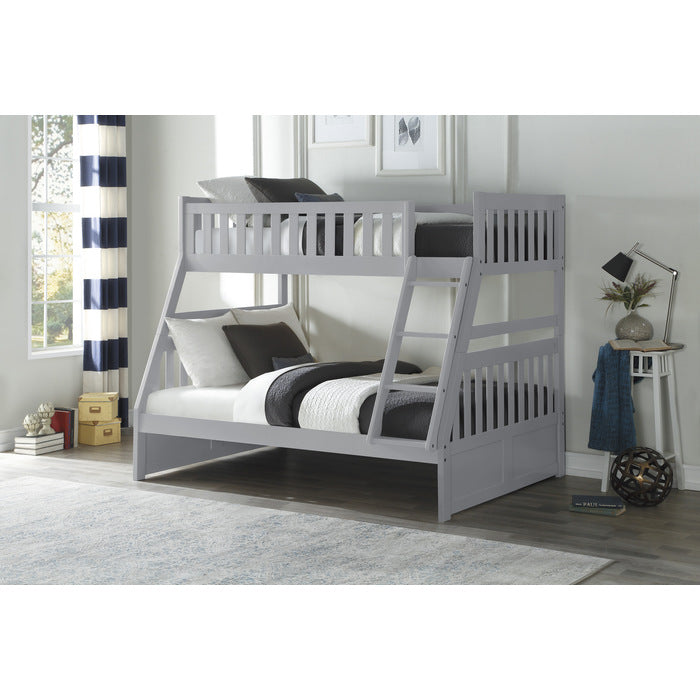 Orion Gray Twin/Full Bunk Bed - Ornate Home