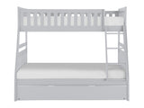 Orion Gray Twin/Full Bunk Bed with Twin Trundle - Ornate Home