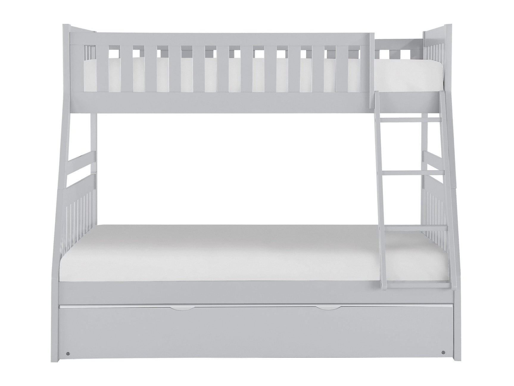 Orion Gray Twin/Full Bunk Bed with Twin Trundle - Ornate Home