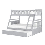 Orion Gray Twin/Full Bunk Bed with Twin Trundle - Ornate Home