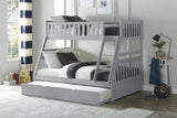 Orion Gray Twin/Full Bunk Bed with Twin Trundle - Ornate Home