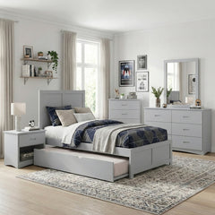 Orion Gray Twin Platform Bed - Ornate Home