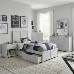 Orion Gray Twin Platform Bed - Ornate Home