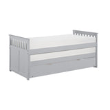 Orion Gray Twin/Twin Bed with Twin Trundle - Ornate Home