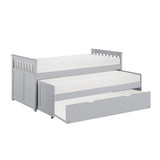 Orion Gray Twin/Twin Bed with Twin Trundle - Ornate Home