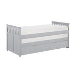 Orion Gray Twin/Twin Bed with Twin Trundle - Ornate Home