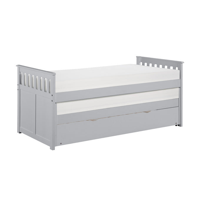 Orion Gray Twin/Twin Bed with Twin Trundle - Ornate Home