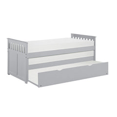 Orion Gray Twin/Twin Bed with Twin Trundle - Ornate Home