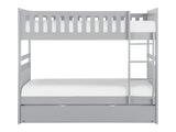 Orion Gray Twin/Twin Bunk Bed with Twin Trundle - Ornate Home