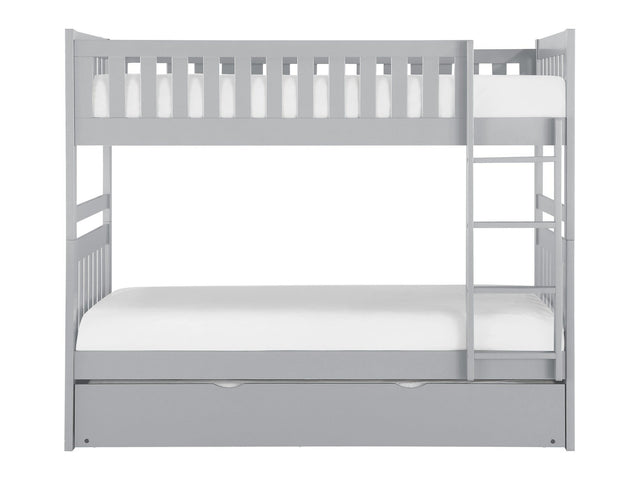 Orion Gray Twin/Twin Bunk Bed with Twin Trundle - Ornate Home