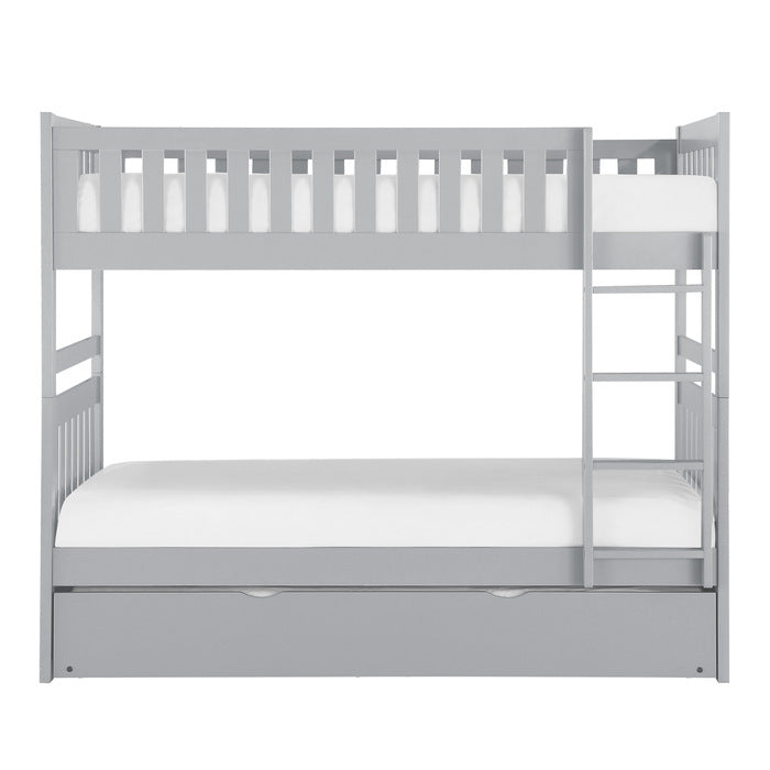 Orion Gray Twin/Twin Bunk Bed with Twin Trundle - Ornate Home