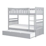 Orion Gray Twin/Twin Bunk Bed with Twin Trundle - Ornate Home
