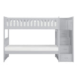 Orion Gray Twin/Twin Step Bunk Bed - Ornate Home