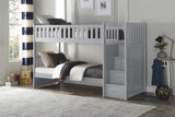 Orion Gray Twin/Twin Step Bunk Bed - Ornate Home