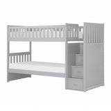 Orion Gray Twin/Twin Step Bunk Bed - Ornate Home