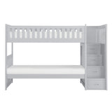 Orion Gray Twin/Twin Step Bunk Bed - Ornate Home
