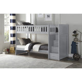 Orion Gray Twin/Twin Step Bunk Bed - Ornate Home