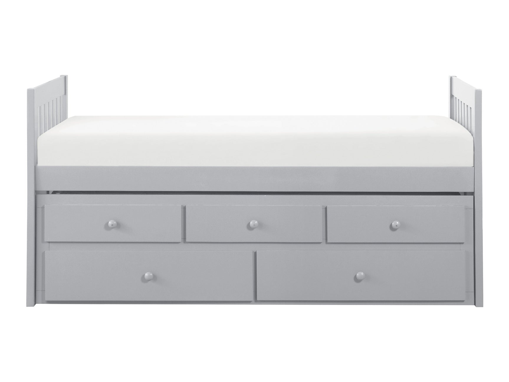 Orion Gray Twin/Twin Trundle Bed - Ornate Home