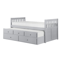 Orion Gray Twin/Twin Trundle Bed - Ornate Home
