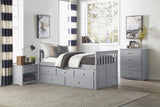 Orion Gray Twin/Twin Trundle Bed - Ornate Home