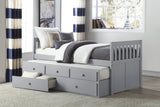 Orion Gray Twin/Twin Trundle Bed - Ornate Home