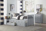 Orion Gray Twin/Twin Trundle Bed - Ornate Home
