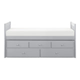 Orion Gray Twin/Twin Trundle Bed - Ornate Home