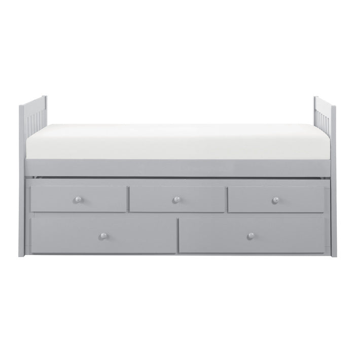 Orion Gray Twin/Twin Trundle Bed - Ornate Home