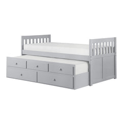 Orion Gray Twin/Twin Trundle Bed - Ornate Home