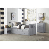 Orion Gray Twin/Twin Trundle Bed - Ornate Home