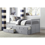 Orion Gray Twin/Twin Trundle Bed - Ornate Home